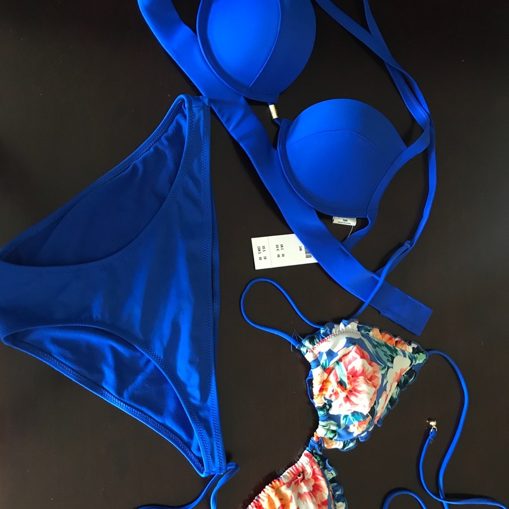 Abercrombie & Fitch royal blue swimsuits